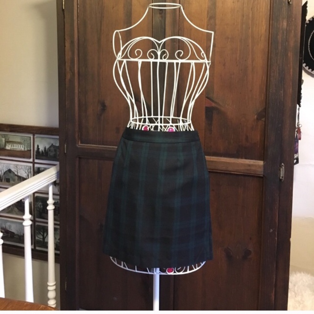 GAP Green Plaid Skirt